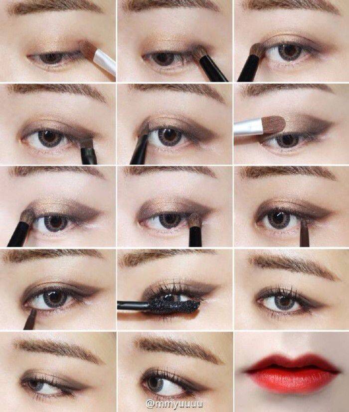 Макияж для глаз с опущенными уголками. нависшее веко: основные правила макияжа. | макияж глаз