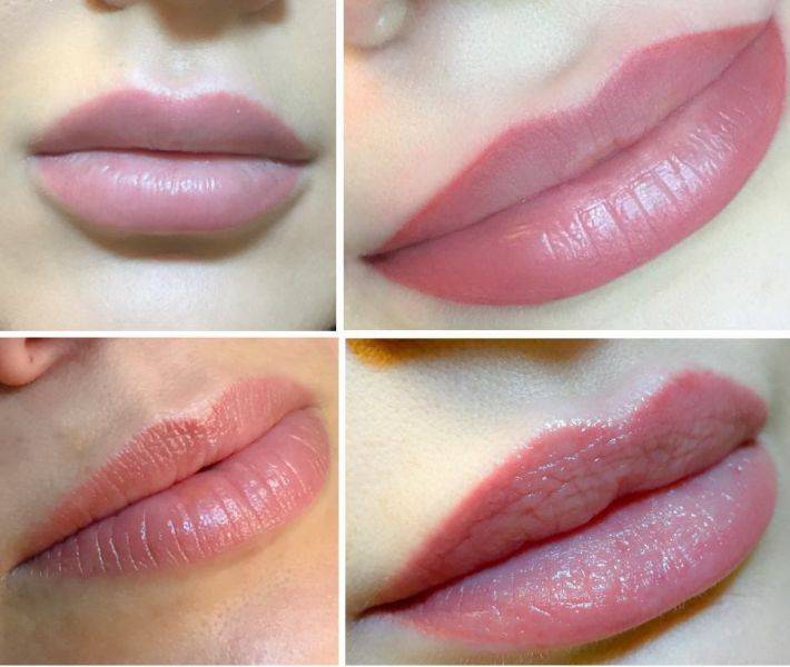 Перманентный макияж губ фото до и после процедуры