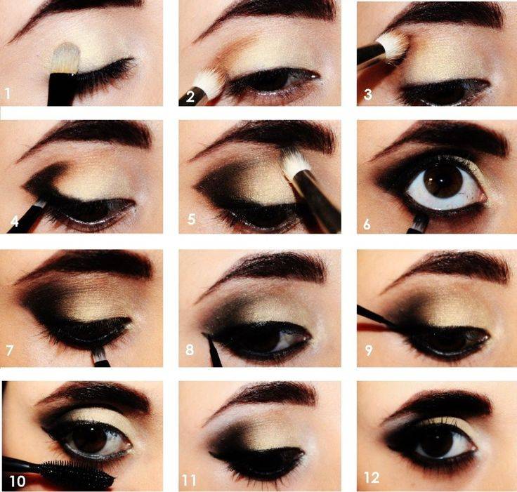 Черный макияж глаз — модные идеи как сделать современный эффектный черный макияж глаз. 120 фото красивых сочетаний
