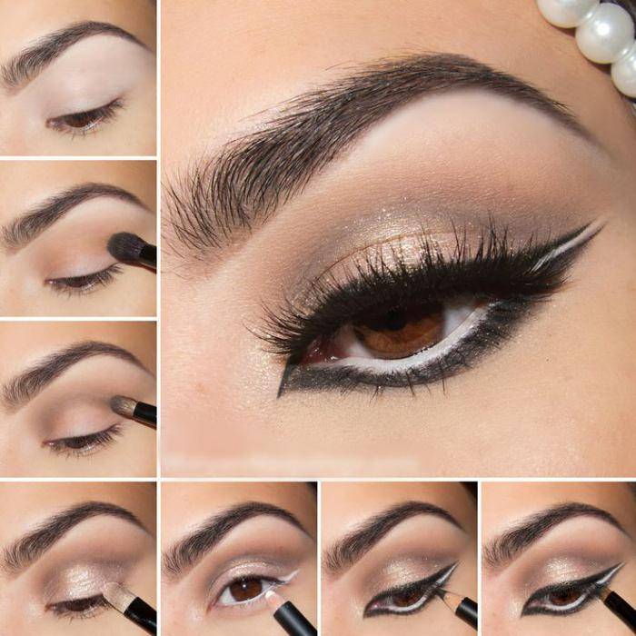 Как сделать макияж для карих глаз на каждый день - пошаговые мастер-классы с фото