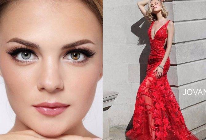 Вечерний макияж под красное платье: лучшие варианты с фото