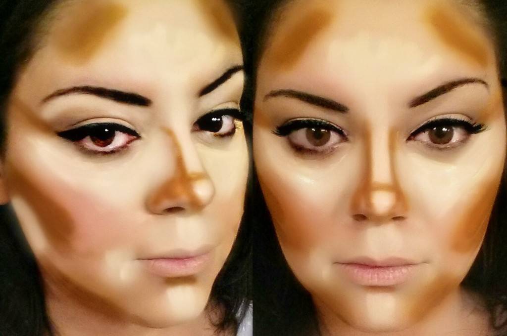Как уменьшить лицо с помощью макияжа, как сделать лицо худым