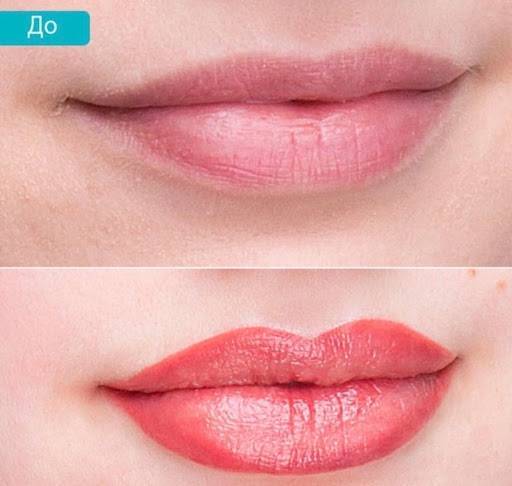 Техника татуажа lip kiss: эффект зацелованных губ