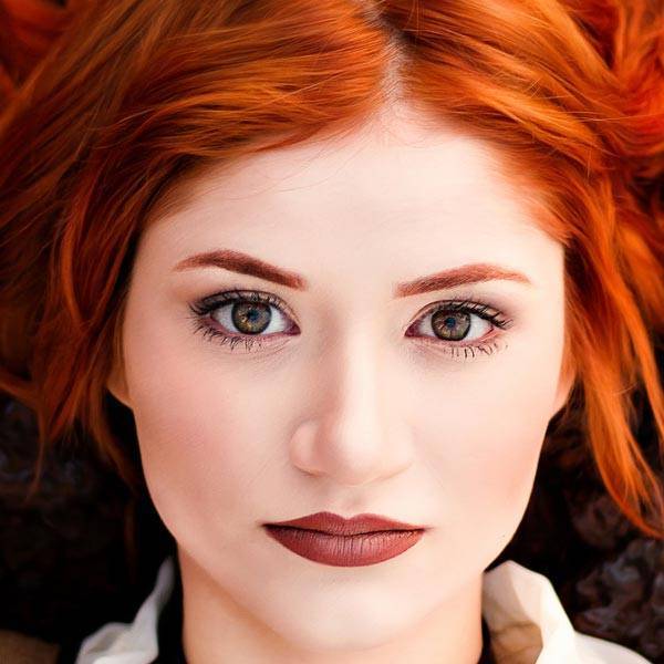 Цвет бровей для рыжих волос и зеленых глаз фото