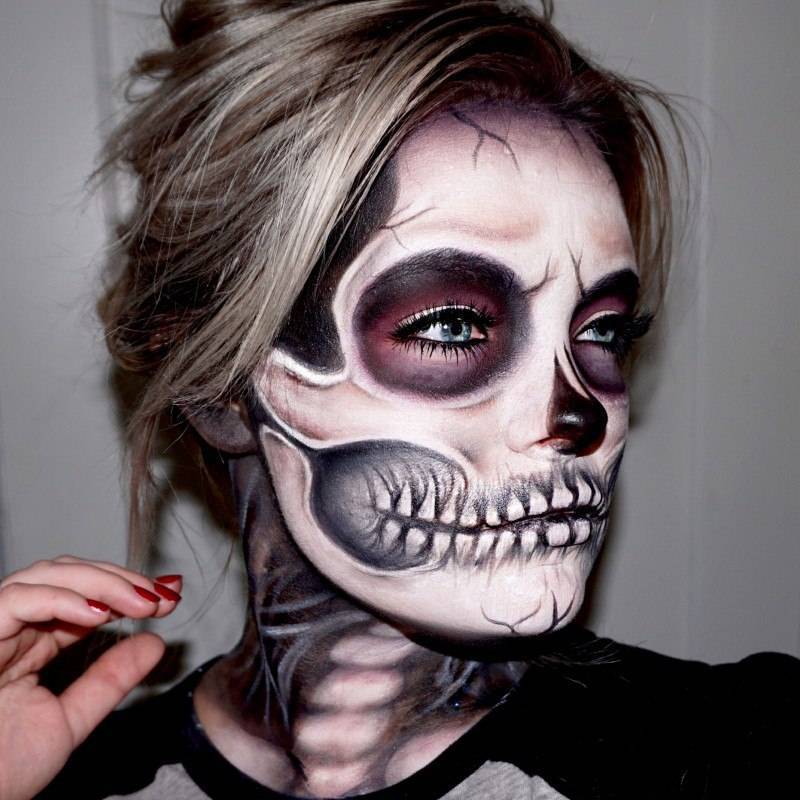 Макияж на хэллоуин в домашних условиях: для девушек, парней, детей. как сделать страшный макияж на хэллоуин своими руками?
