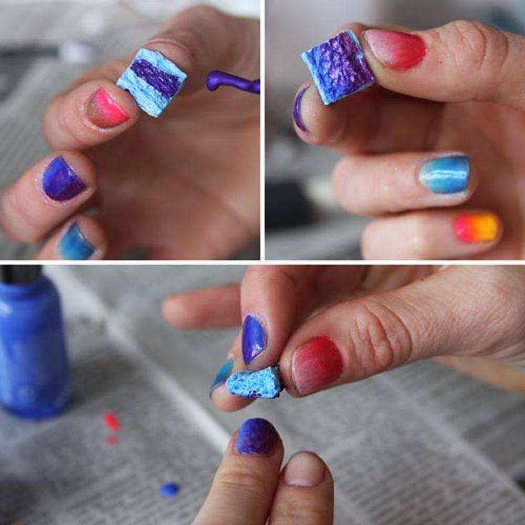 Как сделать омбре на ногтях гель-лаком: маникюр с растяжкой