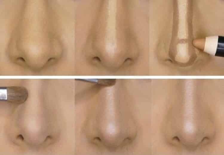 Макияж носа - пошаговая инструкция как это делается правильно (видео + 115 фото)