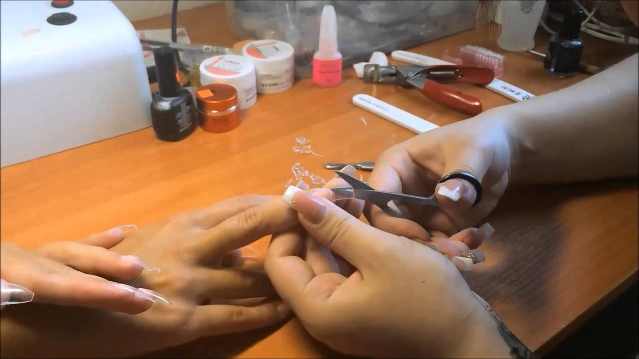 Пошаговое наращивание ногтей на типсы