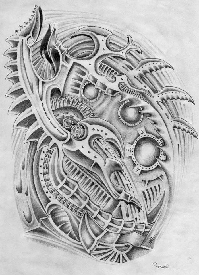 Татуировки в стиле «биомеханика»: описание, смысл тату, значение, фото - салон «тату дракон»