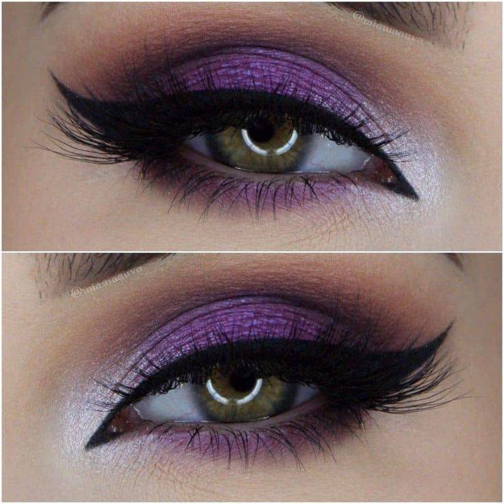Как сделать макияж к фиолетовому платью для разного цветотипа глаз