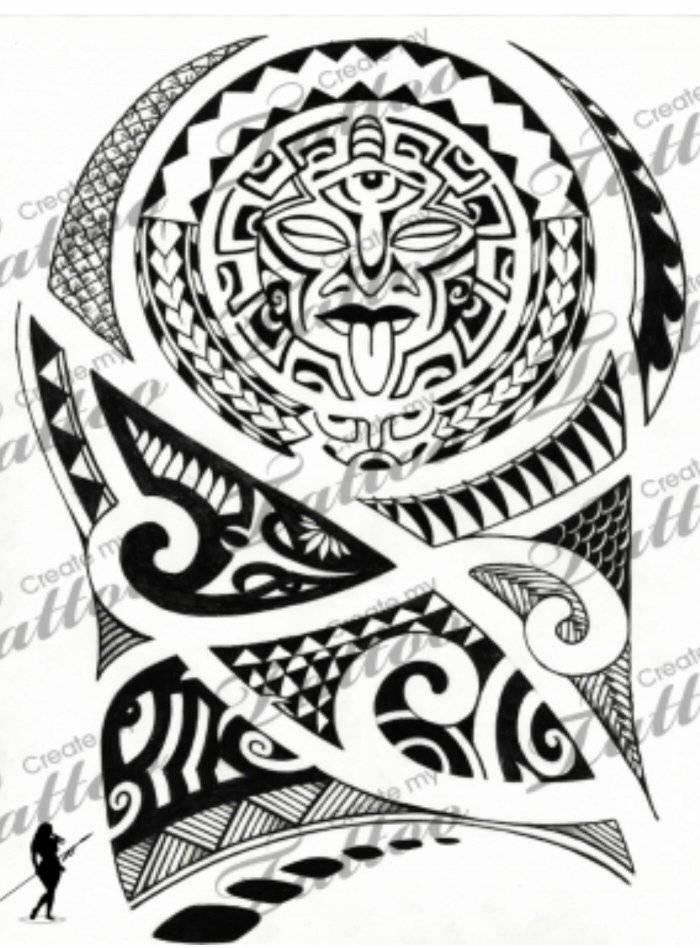 Полинезия тату. эскизы, значение символов для мужчин, девушек на ноге, рукав, плече, предплечье, руке. фото