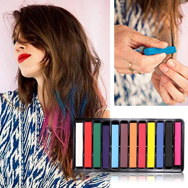 Мелки для волос: мел для окрашивания, как покрасить цветные, как красить темные, как пользоваться