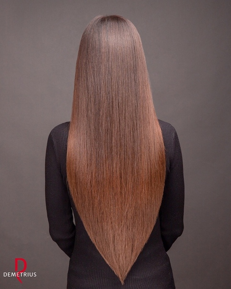 Эффектная стрижка лисий хвост на длинных и средних волосах
