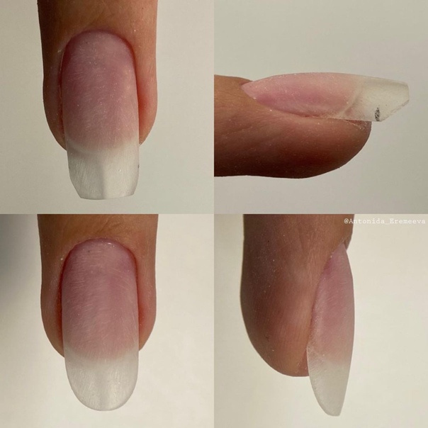 Прямоугольные ногти: длинные и короткие с закругленными краями