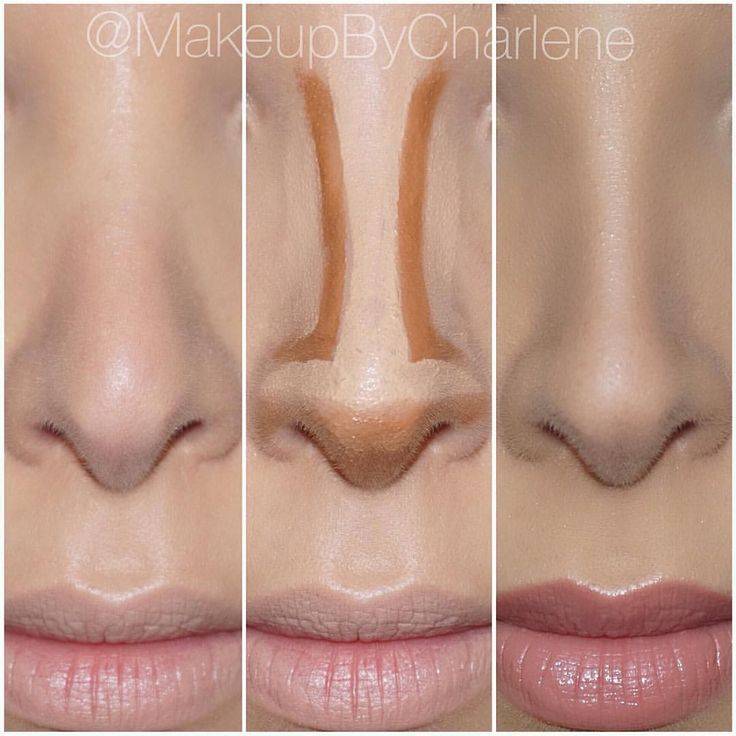 Как сделать нос меньше или визуально тоньше с помощью макияжа