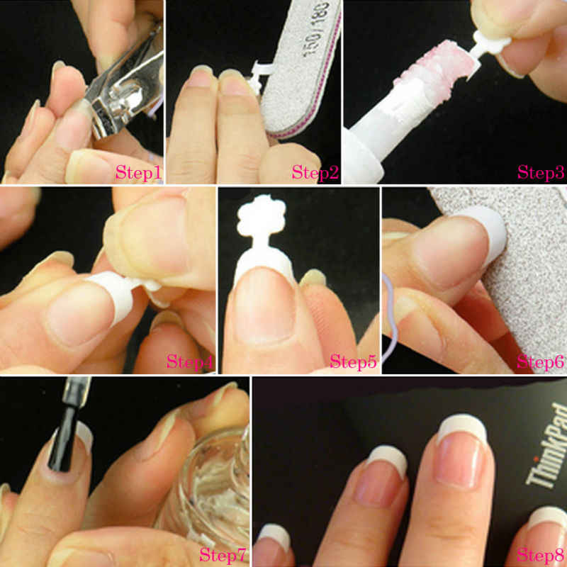 Накладные ногти: как наклеить и снять в домашних условиях на фото