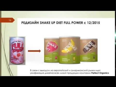 Shake up diet full power- описание диетических коктейлей