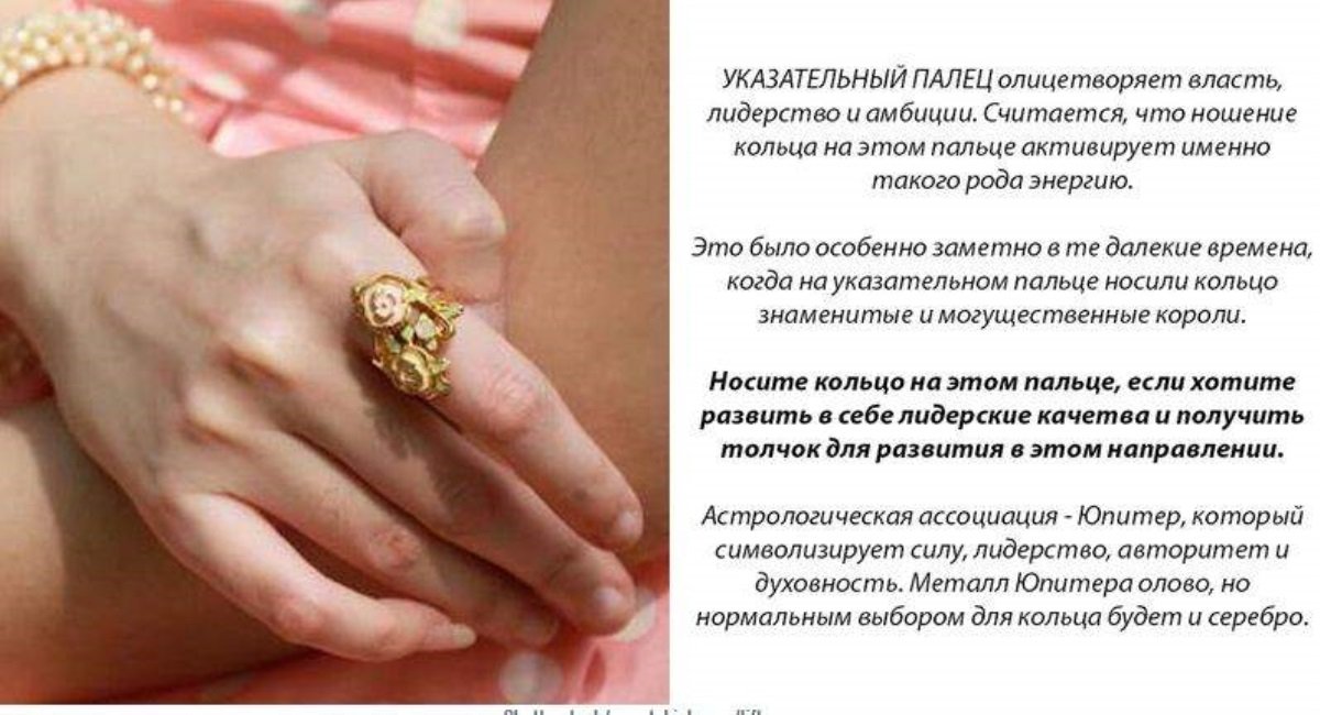 Значение расположения колец на пальцах у женщин