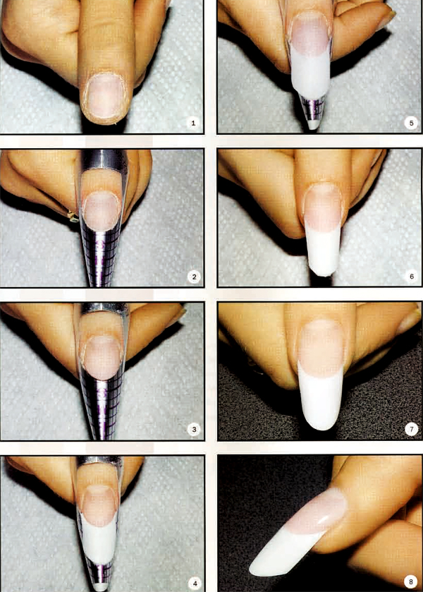 Наращивание ногтей френч в домашних условиях пошагово на формах и типсах