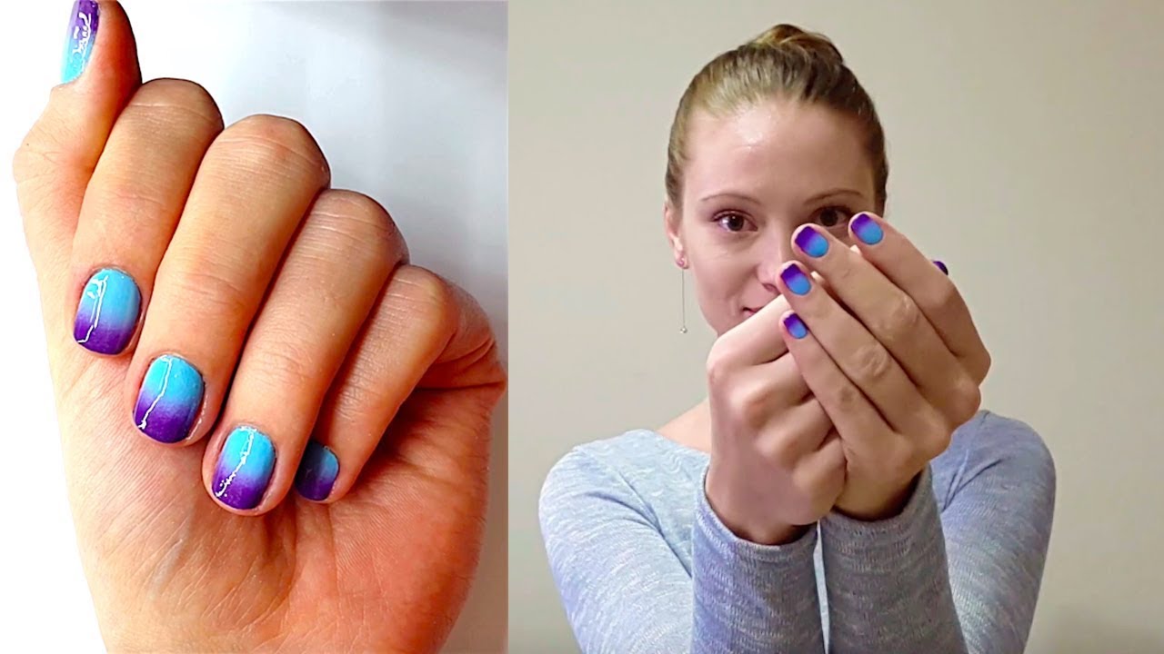 Градиентный маникюр. как сделать градиент на ногтях?