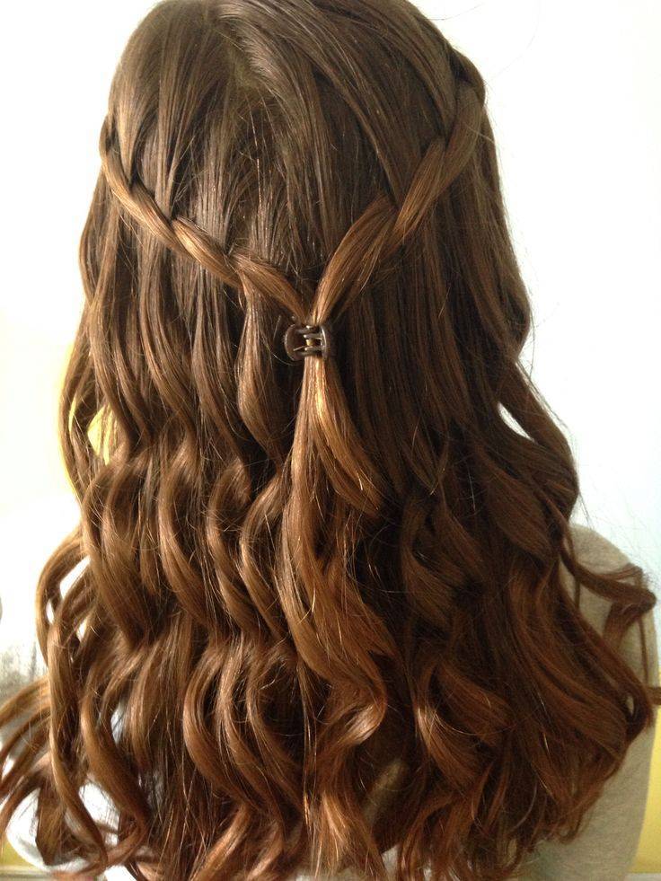 Стрижка водопад: прическа пошагово, плетение косы на короткие волосы