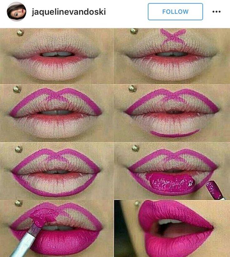 Как правильно красить губы карандашом