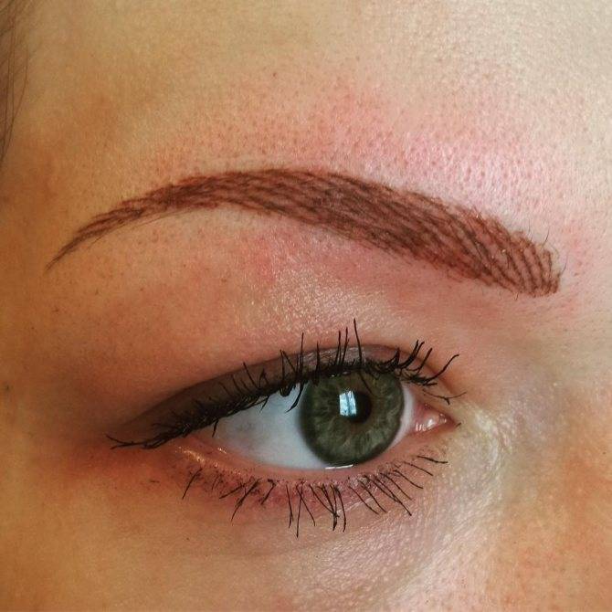 Волосковый татуаж бровей: фото и примеры макияжа до и после процедуры