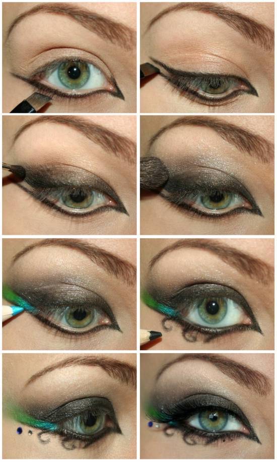 Дневной макияж для зеленых глаз