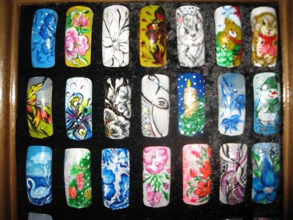 Как рисовать на ногтях акриловыми красками: 20 фото идей, мастер-класс