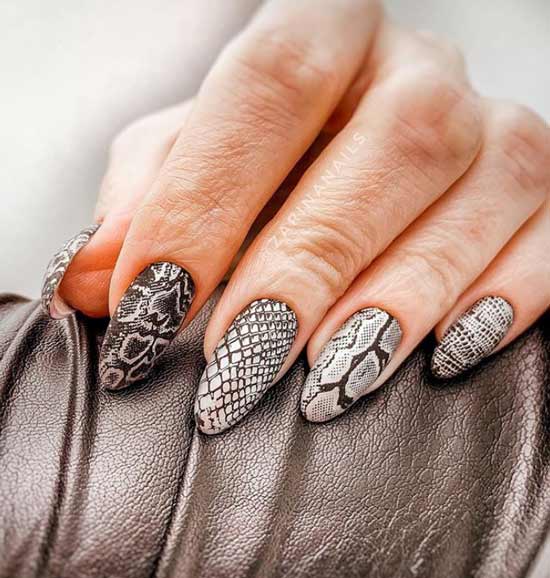Змеиная кожа ногти: 100 модных новинок, рисунков, идей на фото – маникюр со змеей: фото самого модного нейл-арта —  araks-rock.ru