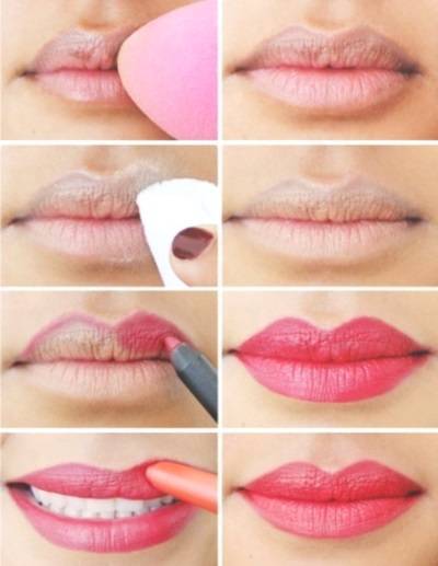 Как красят губы. как красить губы для объема