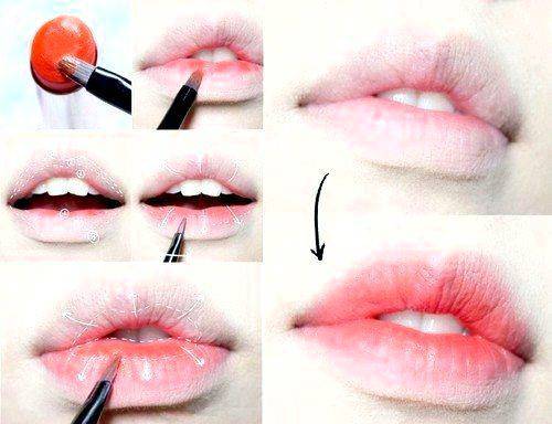 Как правильно красить губы используя карандаш