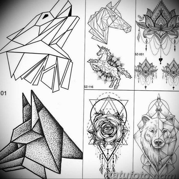 Тату-треугольник для мужчин и женщин: идеи, эскизы, значение, популярные рисунки, примеры с фото