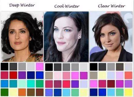 Цветотип зима: какие цвета, макияж, цвет волос подходят