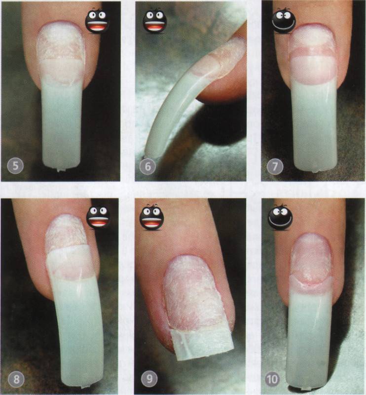 Наращивание ногтей гелем на типсы — как сделать, какие этапы