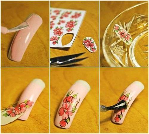 Оригинальный и стильный маникюр при помощи наклейки для ногтей
