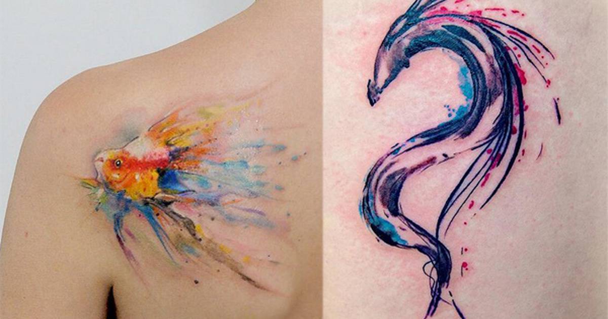 Тату акварель– новейшая живописная техника в искусстве татуирования
