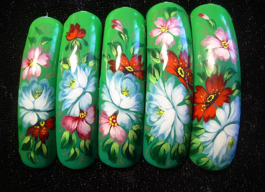 Художественная роспись ногтей, варианты дизайнов с фото