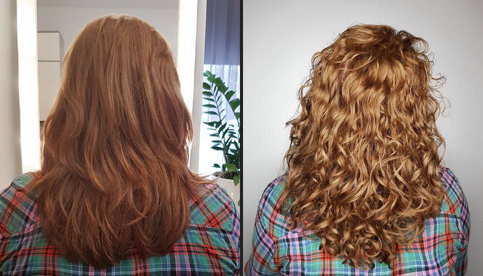 Фото завивка на длинные волосы фото до и после