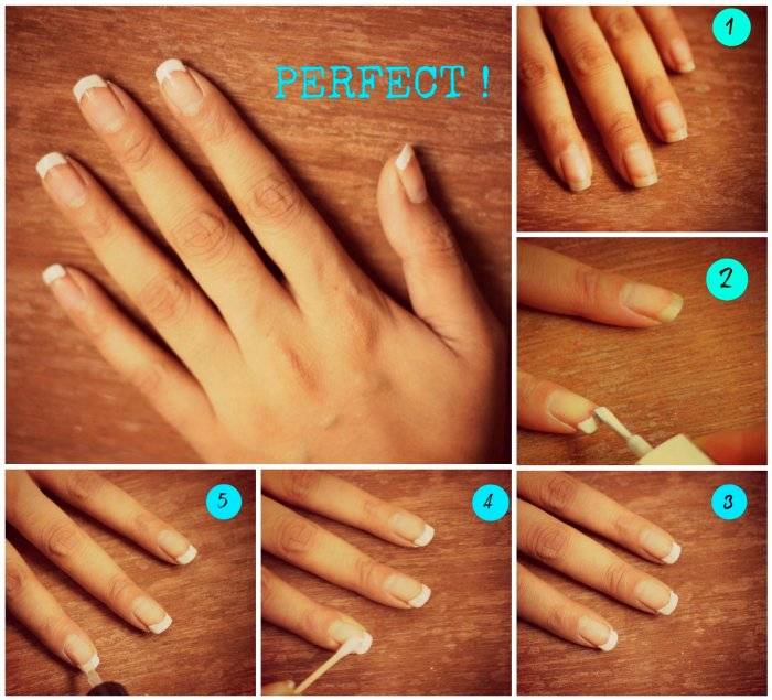 Как сделать французский маникюр без полосок — modnail.ru — красивый маникюр