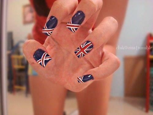 Маникюр с британским флагом на ногтях: фото и видео дизайна в английском стиле