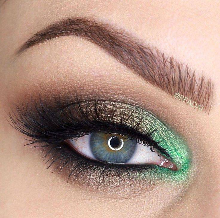 Модный макияж для зеленых глаз