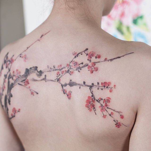 Тату сакура – частичка Японии в искусстве татуировки