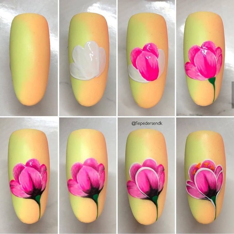 Цветы на ногтях- 3 способа создания маникюра с цветами своими руками