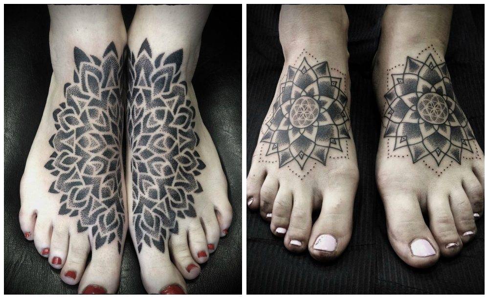 Фото и значение татуировок в стиле дотворк