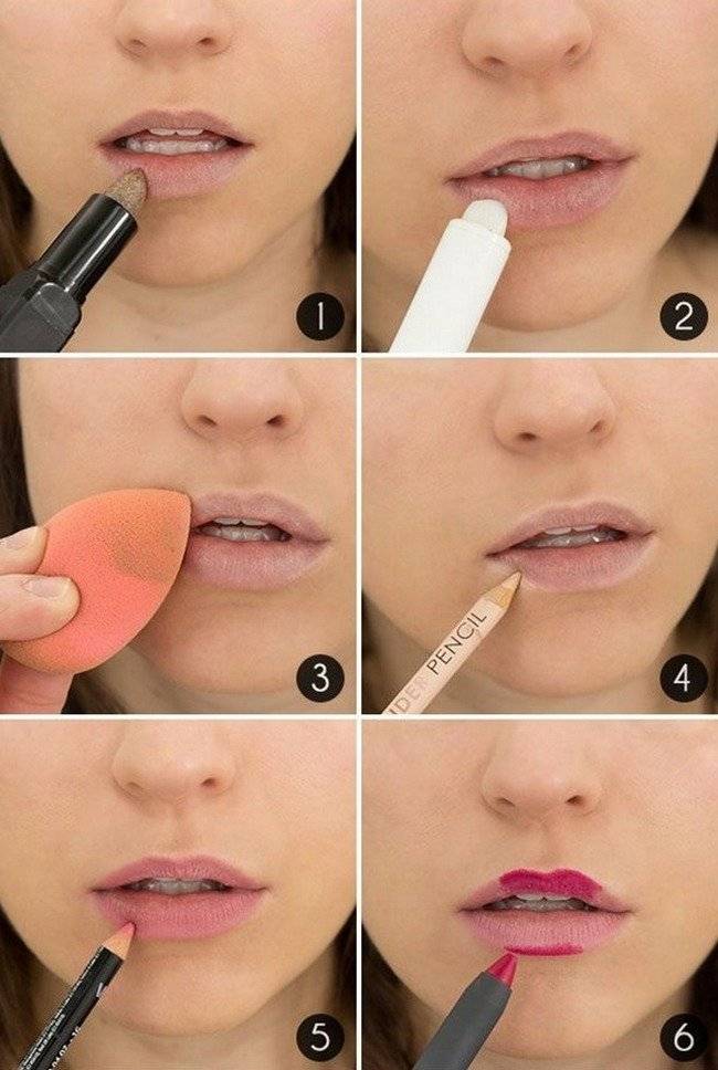 Техники и виды макияжа губ