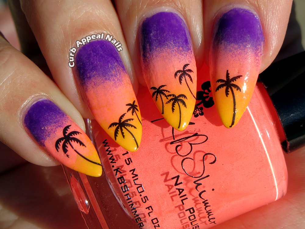 Маникюр с пальмами 27 фото модный летний дизайн с листьями и закатом, новинки на ногтях, красивые примерыманикюр с пальмами