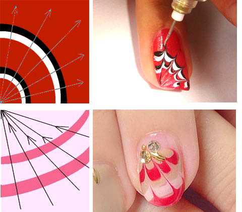 Рисунки на ногтях иголкой: топ-20 красивых узоров