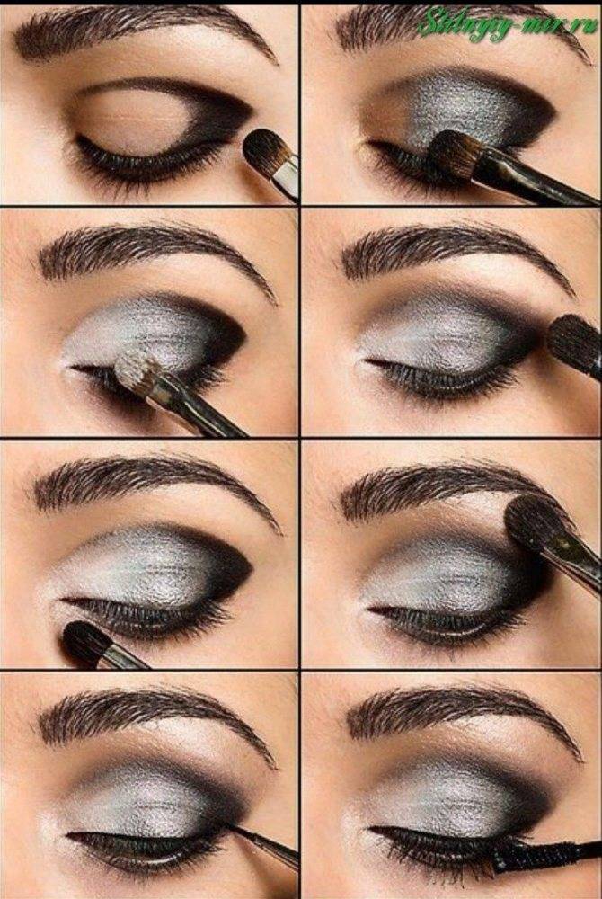 Как сделать черно-белый макияж глаз