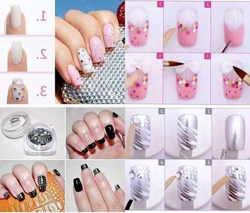 Простые и красивые рисунки на ногтях для начинающих (более 60 фото примеров) | ноготок, рисунки на ногтях